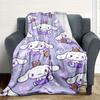 1pc Cute, Purple, Cinnamoroll RV Blanket, Digital Printed Flannel Blanket, Multi-Purpose Four Seasons Hypoallergenic Quilt for Sofa, Bed, Of