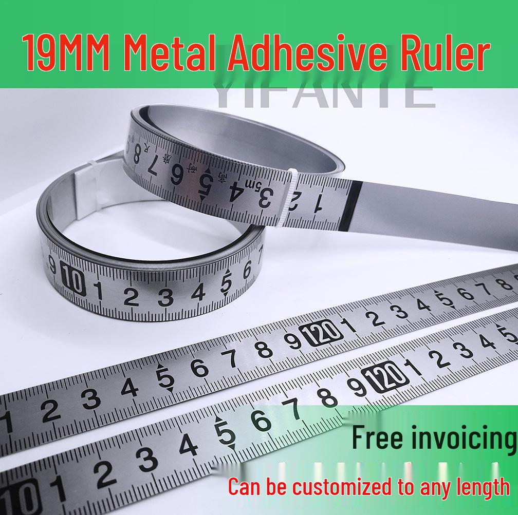 Самоклеящаяся металлическая линейка для циркулярных пил - шкала 19