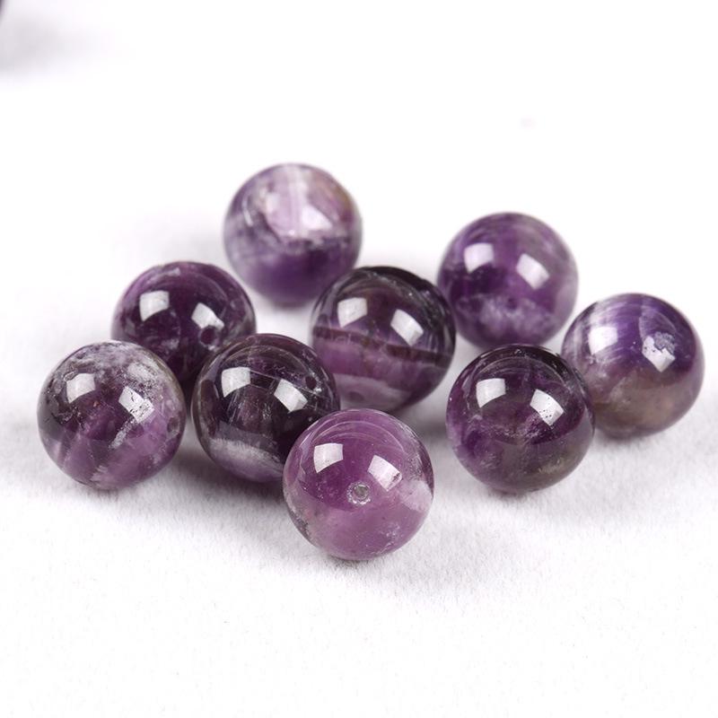 Dreamy Amethyst Round Beads: Purple Crystal Beads for DIY Necklaces & Bracelets