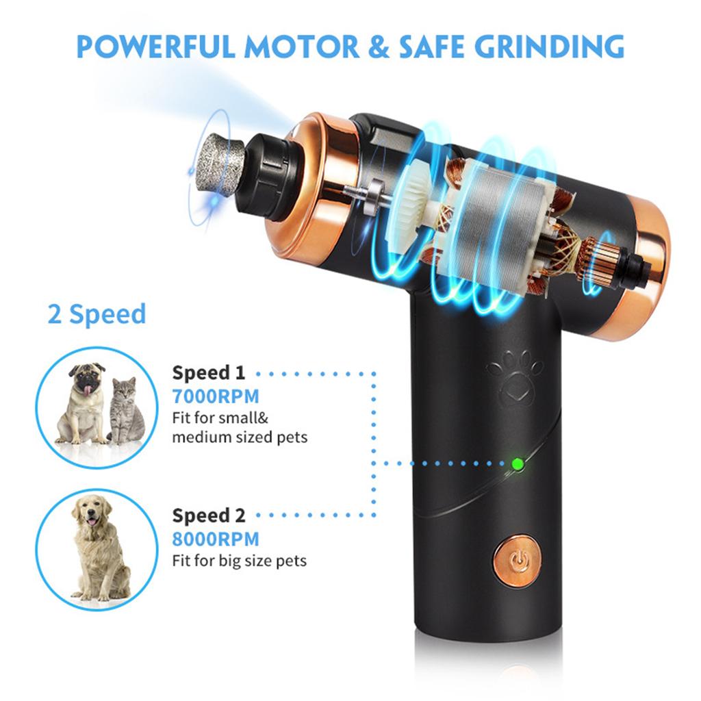 Rechargeable Pet Nail Clippers Dog Nail Grinder Nail Trimmer Cat Dog Nail Clippers Electric Pet Nail Grinder