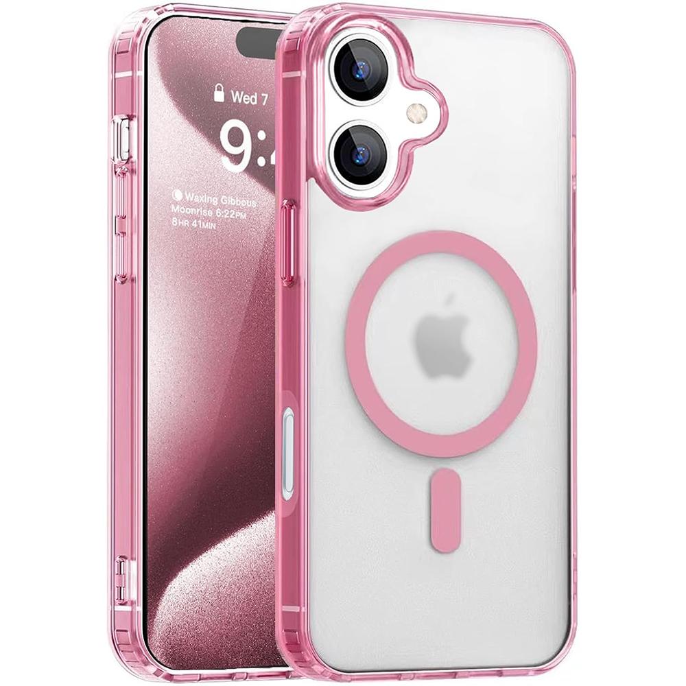 Прочный Магнитный Гибридный Чехол Для Magsafa Для Iphone 16 15 14 13 12 11 Pro Max Plus Mini Конфетный Цвет Матовый Жесткий ПК Чехол Силикон
