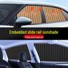 Automatic Retractable Car Sunshade Curtain with Embedded Blackout Privacy and Magnetic Track for Side Windows