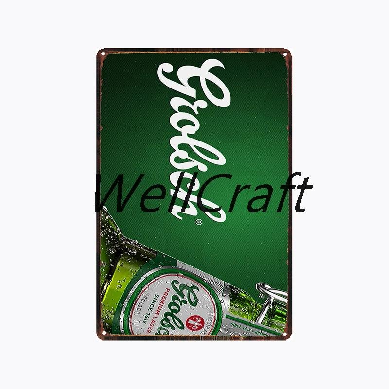 [ WellCraft ] Металлическая табличка Grolsch Винтажная настенная табличка Декор WX-51-1 декор комнаты  винтажный декор  домашний декор  настенный декор