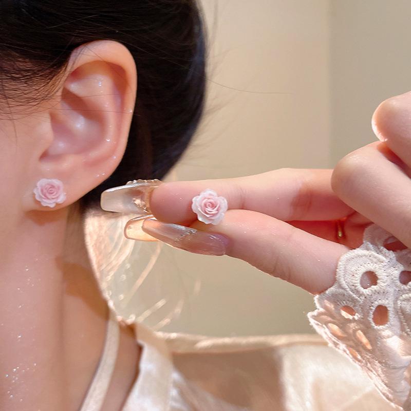 Летние милые серьги с цветами: Универсальные серьги-гвоздики высокого класса с иглой из серебра 925 пробы