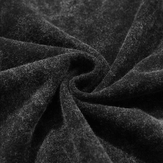 Yousheng осень-весна унисекс толстовка с капюшоном большой карман свободный потертый стираный эластичные манжеты и подол скошенные плечи чистый цвет свободный спортивный топ