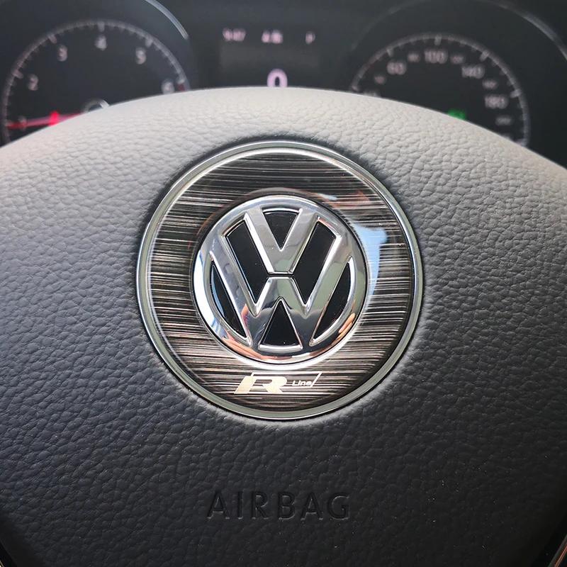 Для VOLKSWAGEN VW Руль Автомобиля Авто Эмблема Наклейка Аксессуары Для Volkswagen VW R-line GTI R Polo Golf Touareg Passat Mag