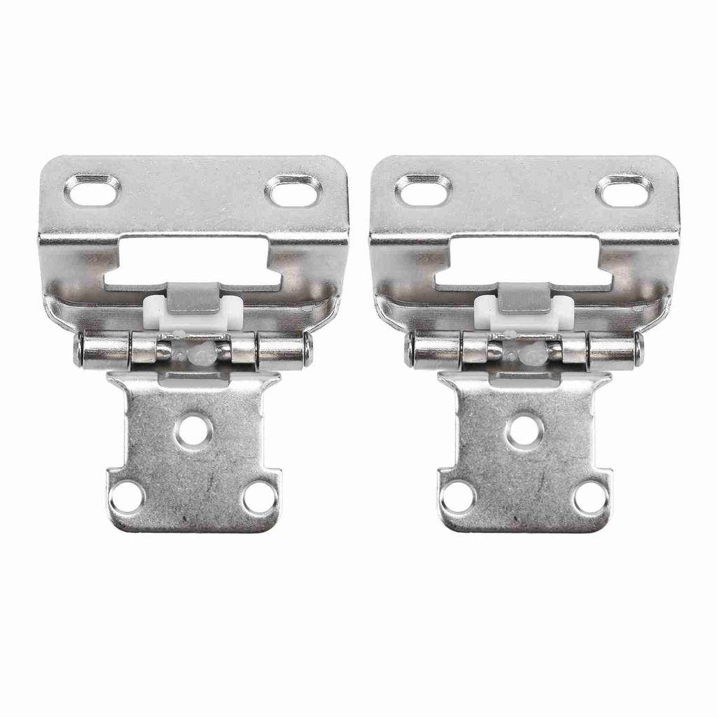 2Pcs Self Closing Cabinet Hinge 1 2in Enhanced Safety Steel Semi Wrap Overlay Cupboard Door Hinge for Kitchen Bathroom