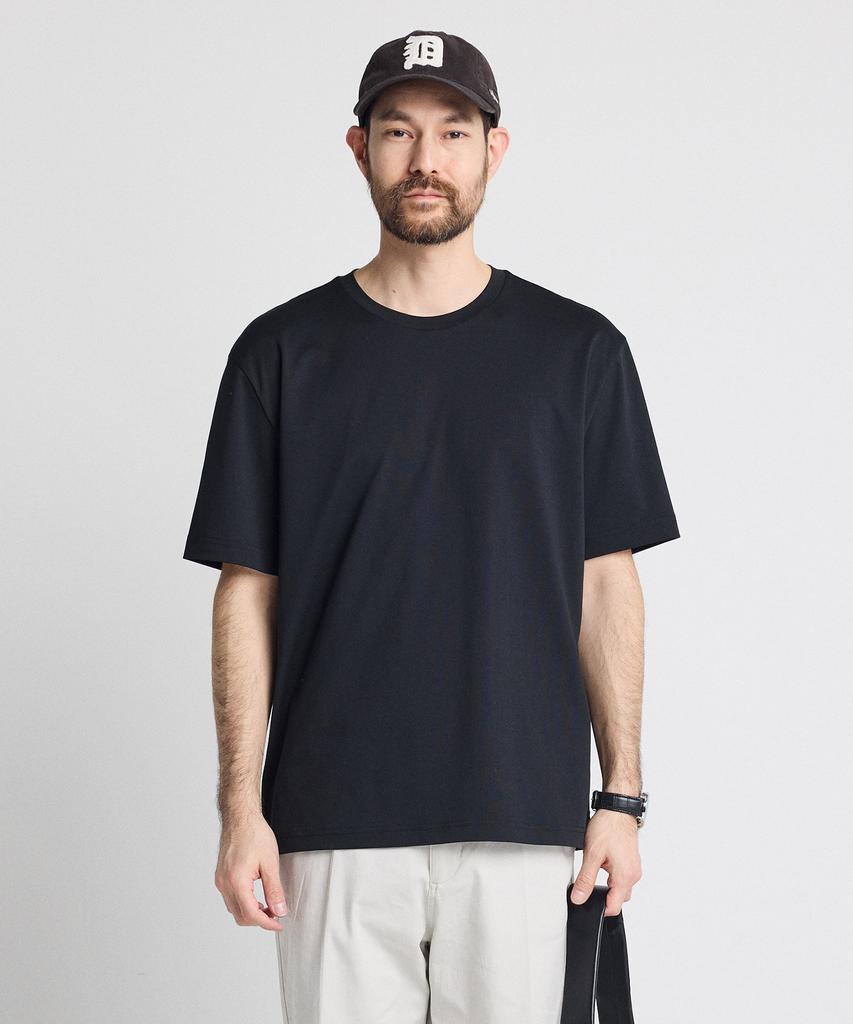 STCO [Black Label] Supima Round Neck Short Sleeve T-Shirt_Black (Semi-Oversized Fit)_Stswb92Nsb