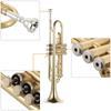 Труба Juspins Bb Flat Brass, покрытая золотом, изысканный прочный музыкальный инструмент с мундштуком, перчатками, ремешком и футляром