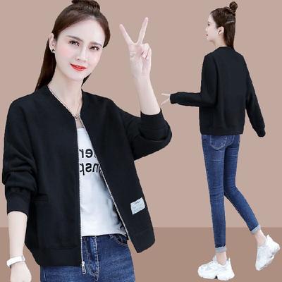 Женская однотонная бейсбольная куртка с короткими лацканами, повседневная легкая куртка большого размера
