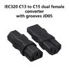 IEC320 C13 to C15 Power Plugs C13 to C15 Female Power Conversion Adapter for Electronic Equipment
