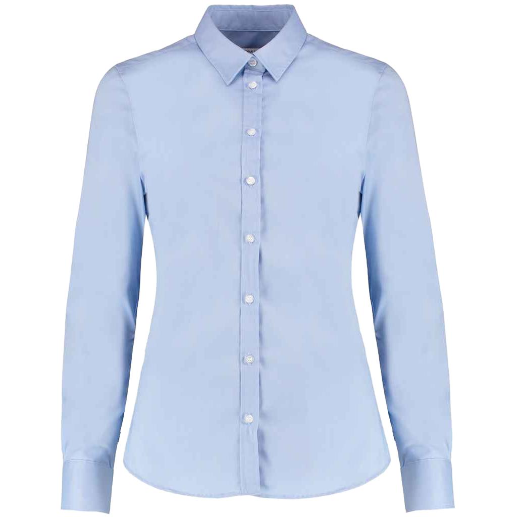 Kustom Kit Womens/Ladies Oxford Stretch Tailored Long-Sleeved Shirt