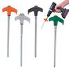 Вкручиваемый колышек для палатки, светящийся в темноте, сверхпрочный, для улицы, сада, двора, патио, газона, кемпинга, тент, навес, ветрозащитный, с резьбой, грунтовый штырь, колышек для палатки