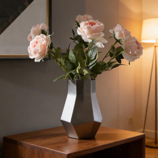 Artificial Rose Flower Fake Real Touch Rose with Stem Big Bloom Rose Branches for Wedding Bouquet Party Valentine's Day Floral