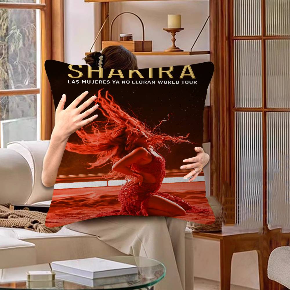 Singer S-Shakira Pillow Covers Cartoon Sofa Decorative Home Double-Sided Printing Short Plush Cute Cushion Cover