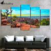 HD Printed 5 Piece Canvas Art Sunset Mountains Wall Pictures for Living Room Modern