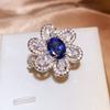 Супер Вспышка Цвет Сокровище Свет Роскошный Высококлассный Сапфировый Перстень для Женщин с Холодным и Элегантным Стилем Универсальное Кольцо на Указательный Палец