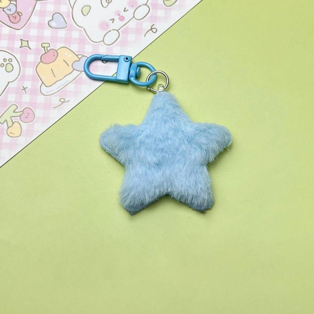 Pom Pom Starfish Multicolour Star Key Ring Pentagram Stars Backpack Pendant  Wedding Gifts