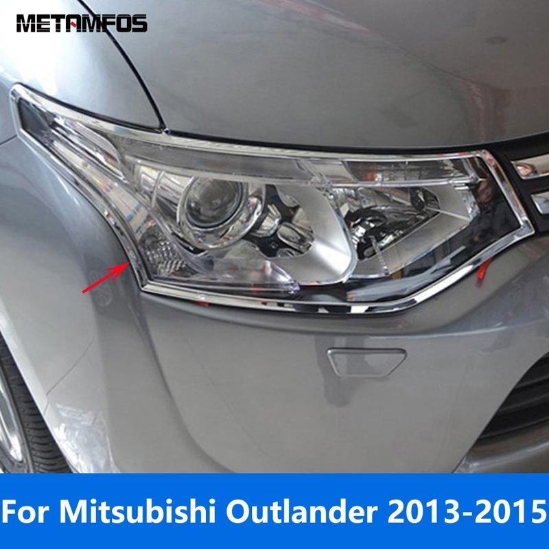 Для Mitsubishi Outlander 2013 2014 2015 Хромированная Накладка на Фару Защитная Накладка на Фару Внешние Аксессуары Стайлинг Автомобиля