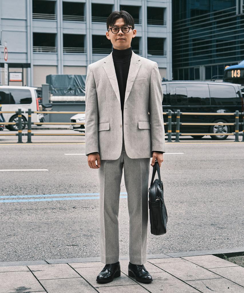 STCO Italy Fabio Corduroy Suit Set_Grey (Classic Fit)_Ssjwd95Set (B Type)