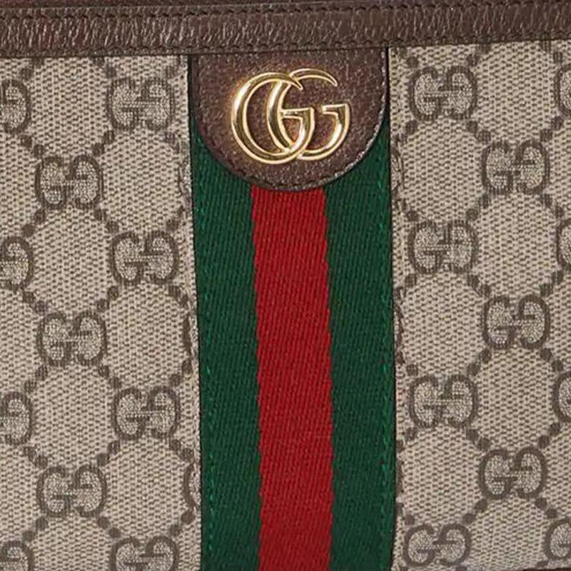 Gucci Поясная сумка Ophidia классическая универсальная с принтом по всей поверхности старый цветок золотая этикетка логотип полосатая тесьма застежка-молния кожаная отделка love coin bag