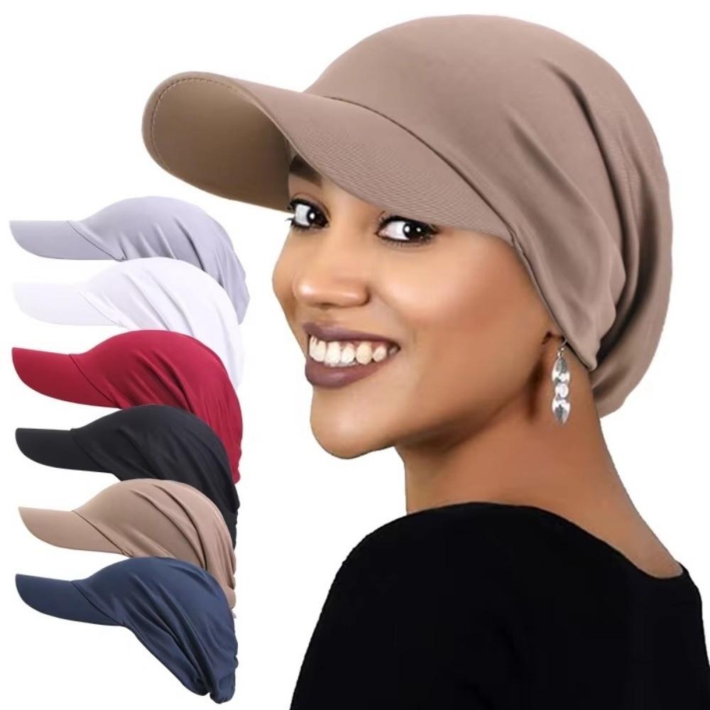 Summer Baseball Cap Headscarf Outdoor Sun Visor Hat Woman Islamic Hat Wrap Casquette Gorras