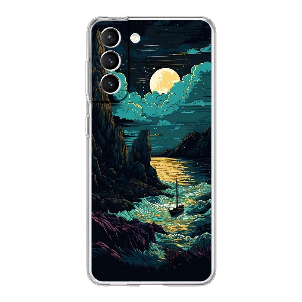 Чехол для телефона Samsung Galaxy S25 S24 S23 FE S22 Ultra S20 S21 5G S10 S9 Plus S10E S8 Мягкий прозрачный чехол Пейзажное искусство