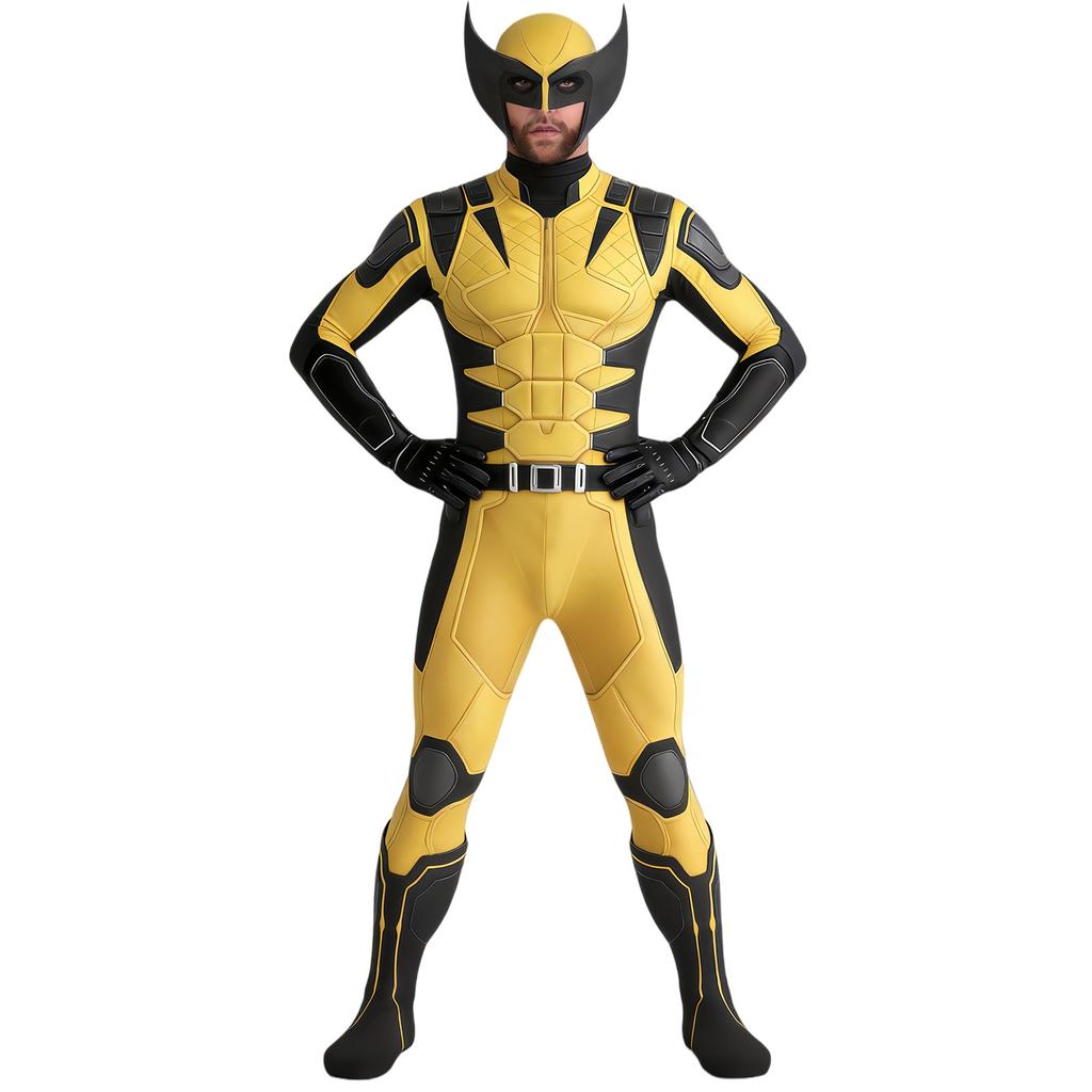 X-Men Wolverine cos onesie Wolverine Marvel hero tights Halloween comic show costume