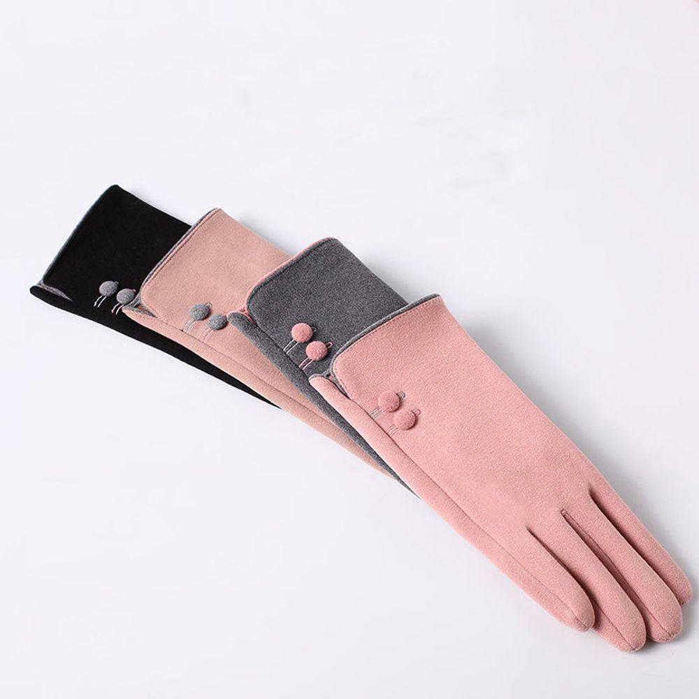 Ветрозащитные Сохраняющие Тепло Бархатные Уличные Толстые Варежки Перчатки с Полными Пальцами Женские Перчатки