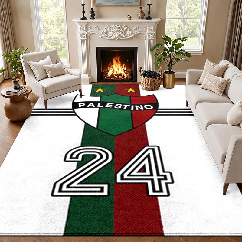 Club Deportivo Palestino Carpet Door Mat for Living Room or Bedroom Protective Mat Under Chair Office Decoration Christmas Gift Birthday Present