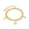 Wind Fashion Stainless Steel Star Bracelet Niche Versatile Zircon Titanium Steel Bracelet Women