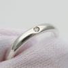 Used TIFFANY&Co. Ring Stacking band EU#49 Silver925/diamond 2.5g Silver 1PD