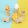 5Pcs Wooden Egg Cups Egg Holder Stand Tray DIY Wood Crafts Kids Gift Happy Easter Party Decoration for Home 2026