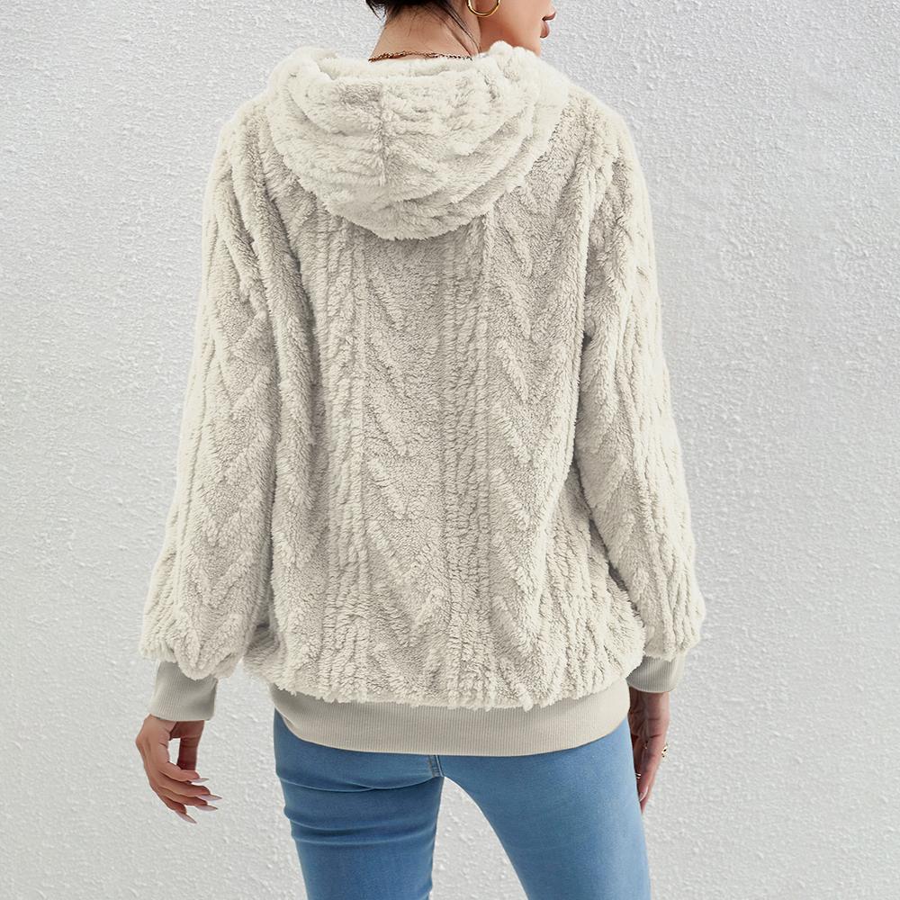 Женские пушистые флисовые толстовки, женские осенние толстовки с капюшоном на молнии, пуловеры, топы