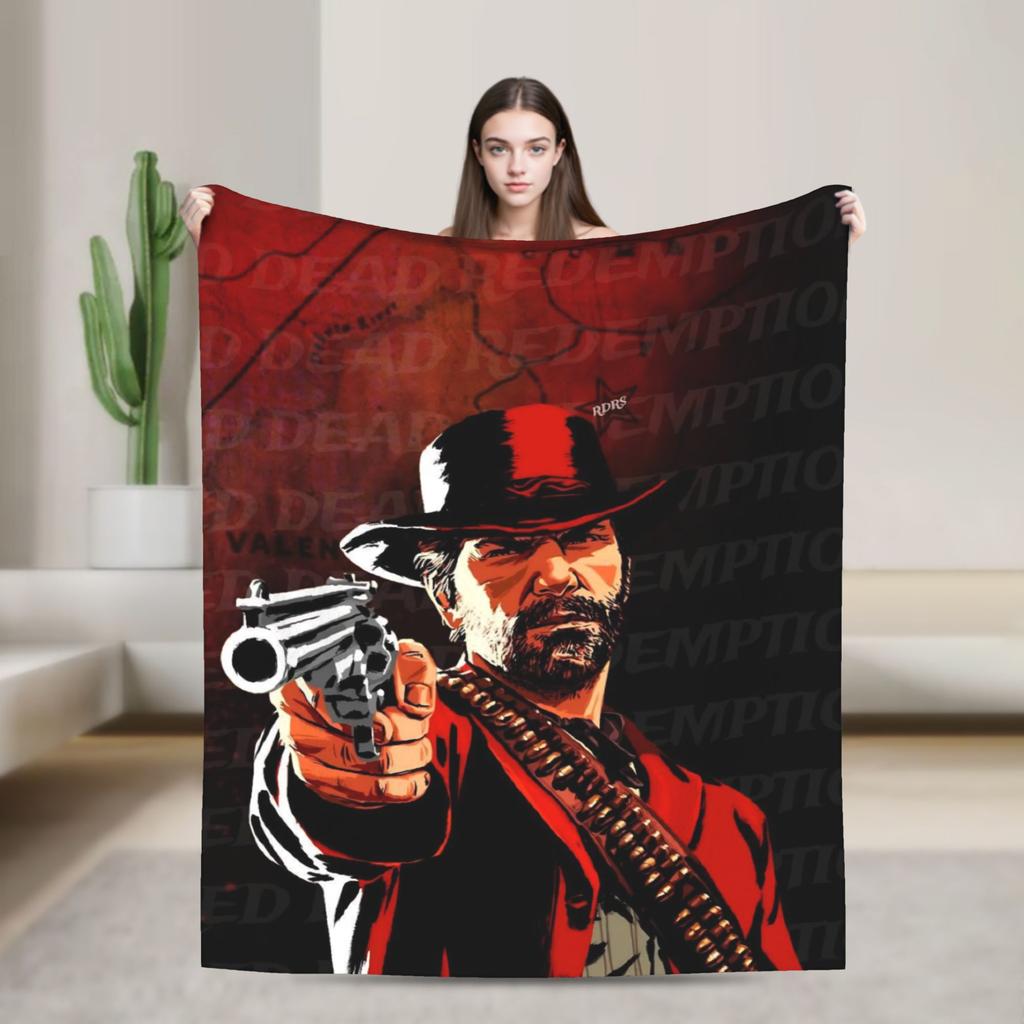 Плед Arthur Morgan Ультрамягкий Плед-покрывало для кровати 50x60 дюймов Различные размеры Пледы и одеяла