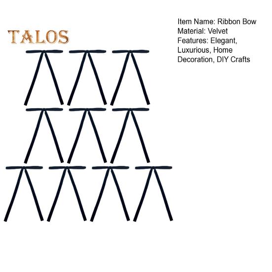 10 шт. бархатных рождественских бантов, винтажная рождественская елка, бархатные ленты, банты, декор для поделок, подарочная упаковка, аксессуары для волос
