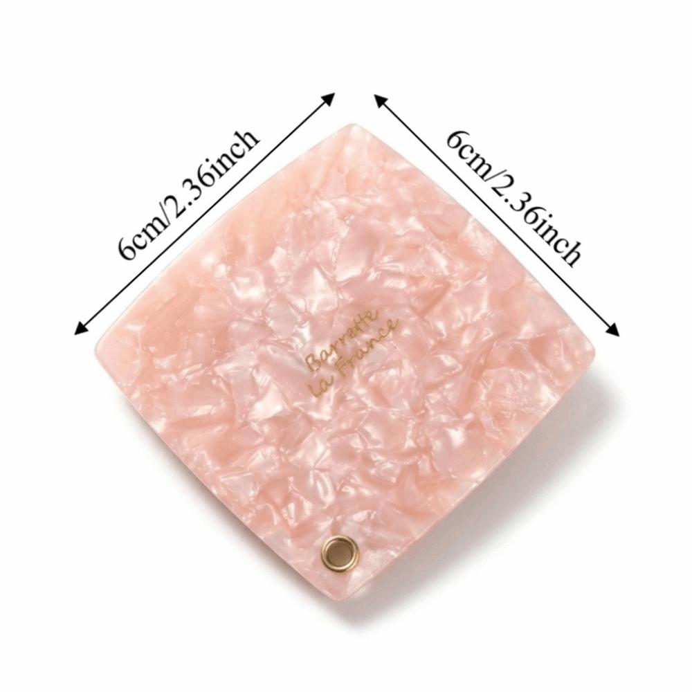 Square Acetate Makeup Mirror Colorful Rotating Mirror Handheld Portable Mirror Touch-ups
