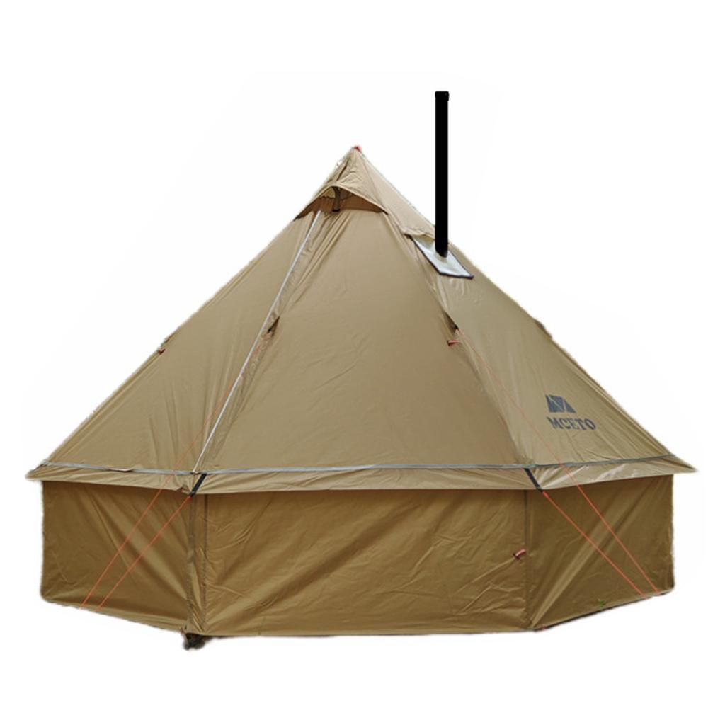 2-4 People Tipi Hot Tent with Stove Jack Camping Pyramid Teepee Tent for Camping Backpacking