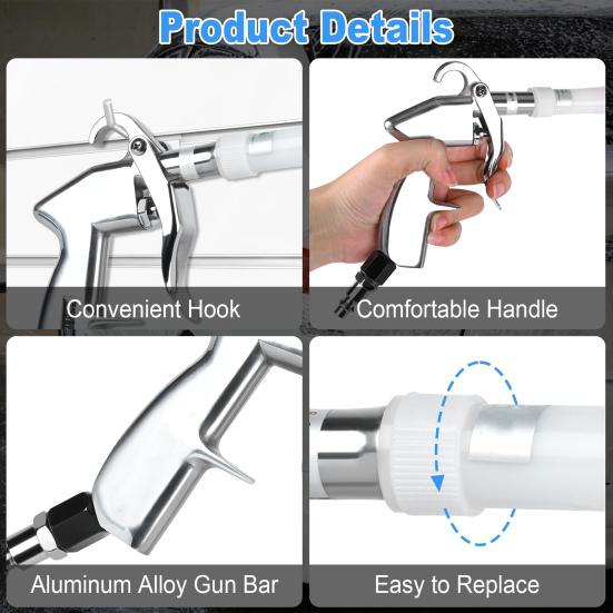 Воздуходувка для чистки автомобиля с трубчатой насадкой, сушилка высокого давления для поверхностей, эффективное оборудование для чистки салона