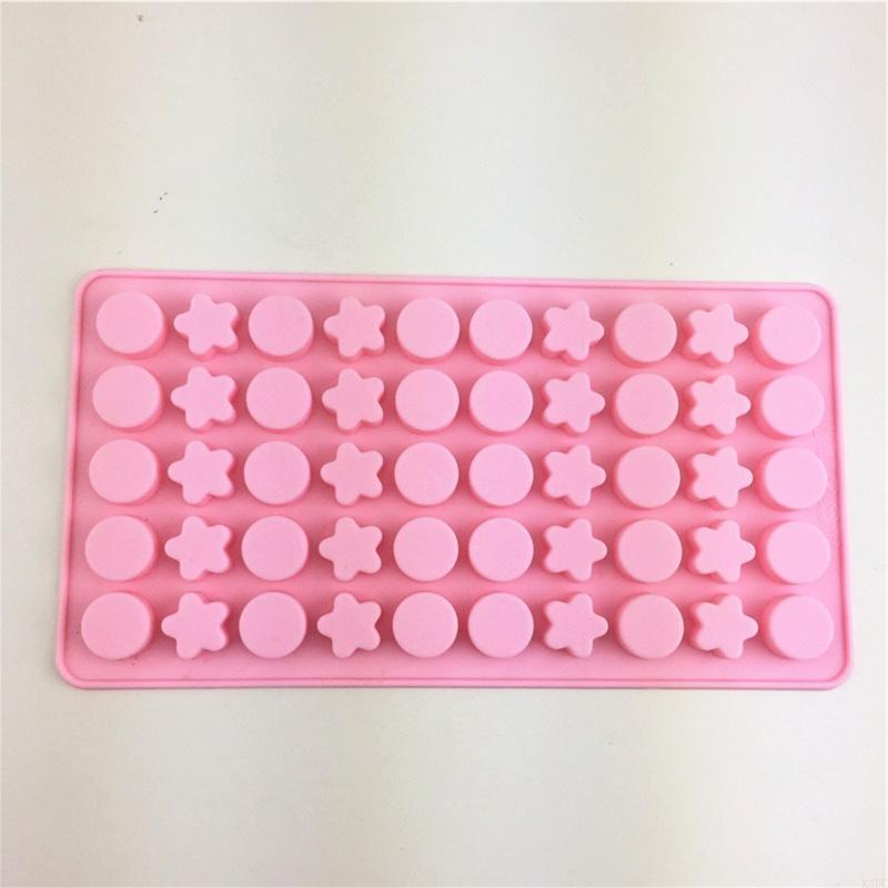50 Cells Chocolate Molds Star & Round Chocolate Candy Moulds Baking Gadget X3UC