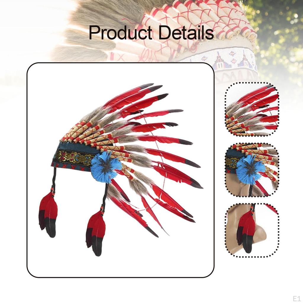 Головной убор коренного американца, маскарадный костюм для шоу, аксессуары для взрослых
