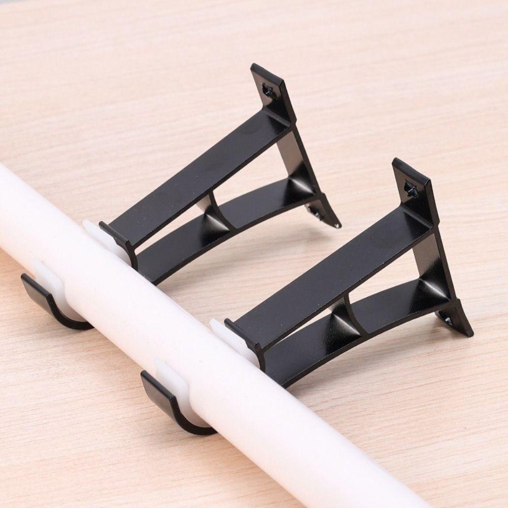Heavy Duty Curtain Rod Support Aluminum Alloy Curtain Fixing Clip Durable Window Hardware Tools