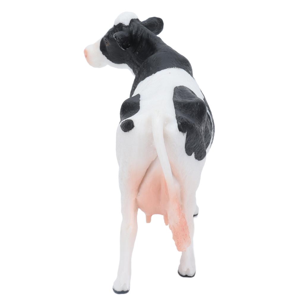 Simmental Cattle Figurine Plastic Realistic Cow Black White for Home Desk Decoration Party Gift