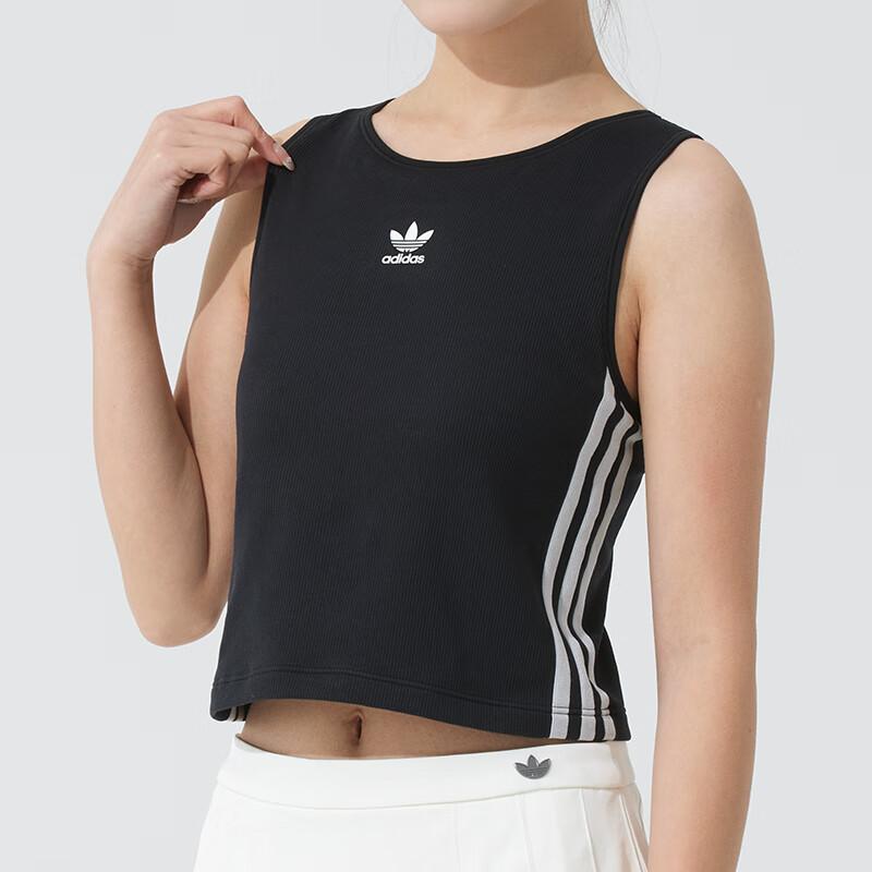 Adidas Originals Sports Casual Round Neck Sleeveless Vest Women Tops Black KB6417