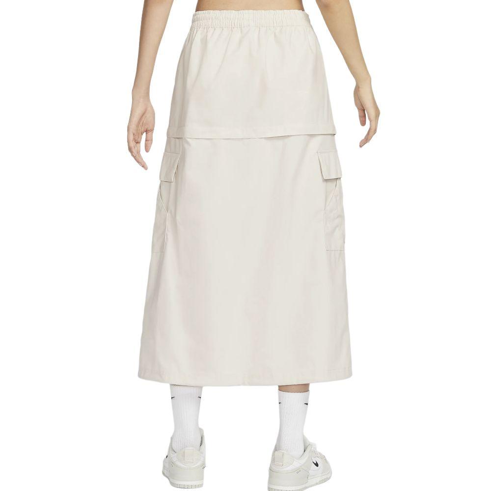 Nike Спортивная одежда Essential Съемная Двусторонняя Карго Тканая Свободная Спортивная Повседневная Длинная Юбка Женская Юбки Белый FV7504104