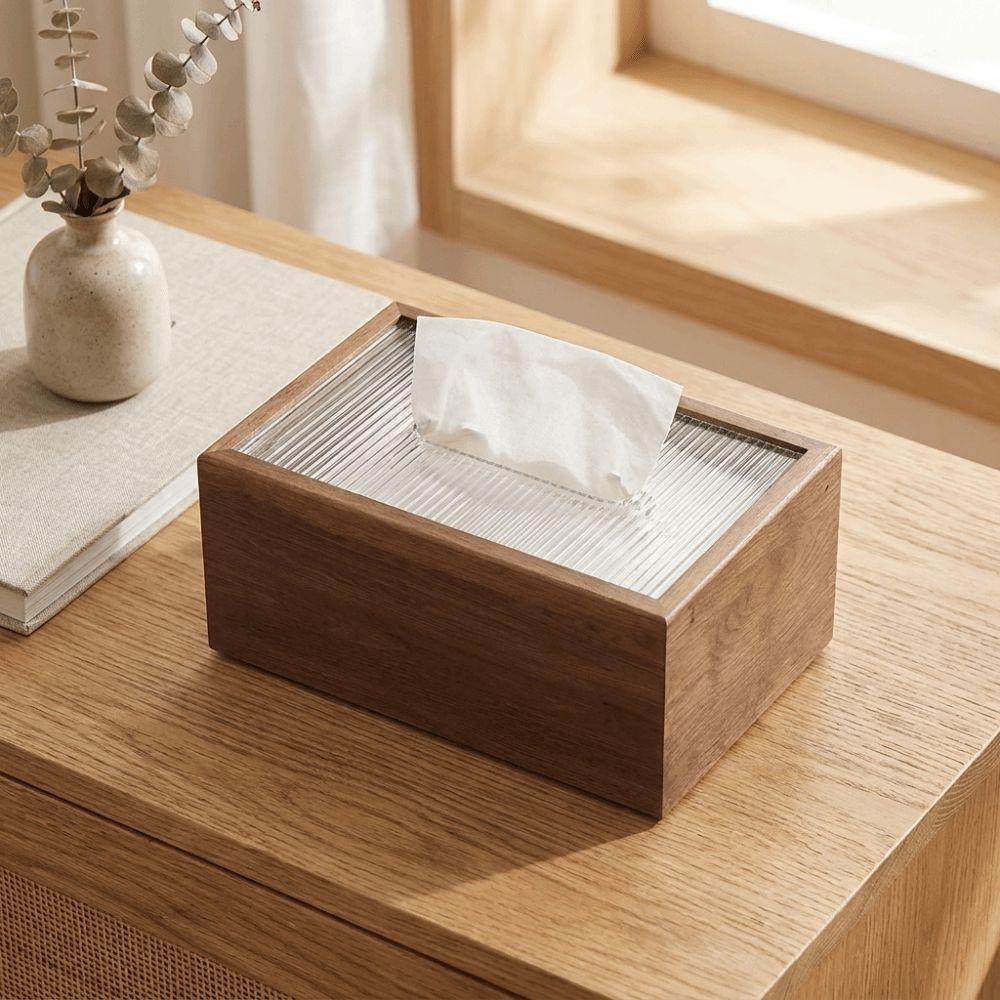 High-end Quality Tissue Box Wood Paper Towel Holder Minimalist Paper Box Hotel Use
