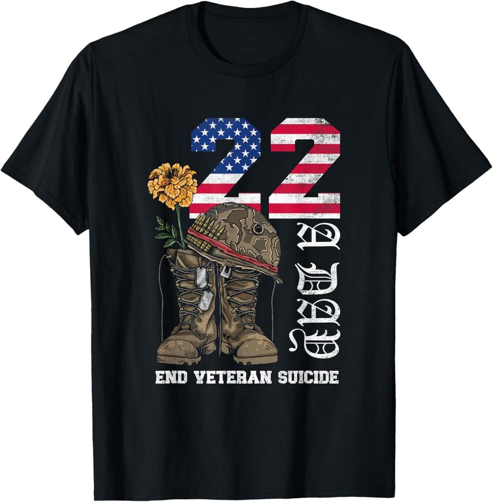 Veteran 22 A Day Take Their Lives End Veteran Suicide Gift Unisex T-Shirt
