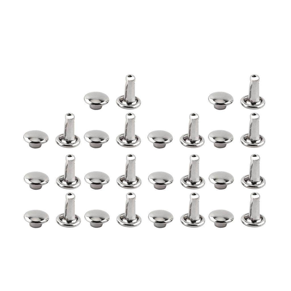 100шт заклепки с двойной крышкой трубчатые металлические кожаные ремесленные ремонтные шпильки украшения