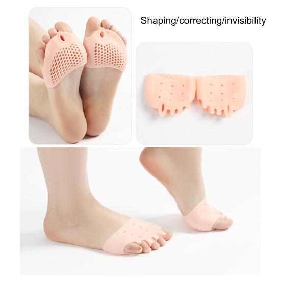 4 пары силиконовых распорок для пальцев ног при подошвенном фасциите, косточках плюсневых костях, терапевтических растяжителях для комфортной поддержки