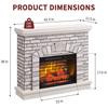 Электрический камин с порталом, Камин в деревенском стиле, подставка под телевизор с 23-дюймовым отдельностоящим электрическим камином-обогревателем, Пульт дистанционного управления, Регулировка
